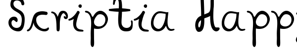 Scriptia Happy font preview